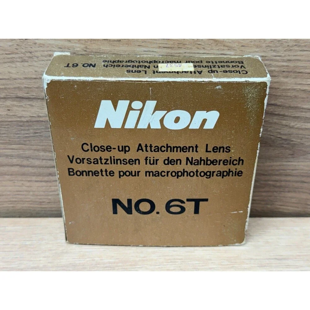 Nikon No. 6T 62mm Close-Up Attachment Lens Filter Macro Japan w/ Box Case Manual